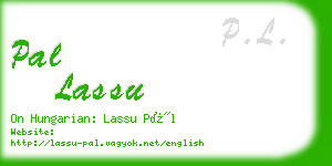 pal lassu business card